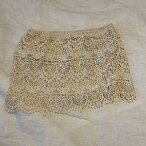 S Cream Crochet Tube Top